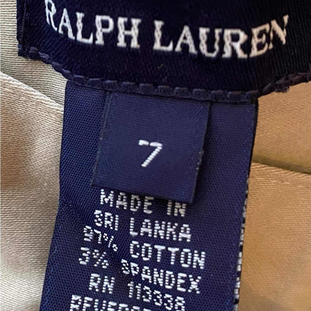 Ralph Lauren Girls Khaki Size 7 Pants Zipper - 5 Pockets- NWT - Picture 8 of 11